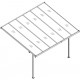 Telhado de terraço ajustável em alumínio lacado branco 3,75x2,55m X-METAL