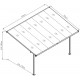 Telhado de terraço ajustável em alumínio lacado branco 3,05x4,36m X-METAL