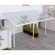 Telhado de terraço ajustável em alumínio lacado branco 3,05x5,57m X-METAL