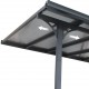 Telhado de terraço ajustável em alumínio lacado branco 3,05x5,57m X-METAL