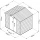 Abrigo de jardim em metal aspecto madeira 4,6m² + kit de fixação X-METAL