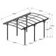 Carport em alumínio branco 3x5,05m e policarbonato 6mm X-METAL