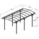 Carport em alumínio branco 3x5,76m e policarbonato 6mm X-METAL