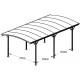 Carport em alumínio branco 3x5,76m e policarbonato 6mm X-METAL