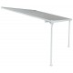 Telhado de terraço ajustável em alumínio lacado branco 3,05x3,14m X-METAL