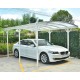 Carport em alumínio branco 3x5,76m e policarbonato 6mm X-METAL