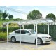 Carport em alumínio branco 3x5,76m e policarbonato 6mm X-METAL