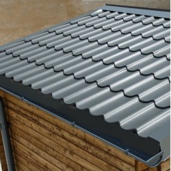 Telhas metálicas antracite - pack pronto a instalar para garagem Gardy Shelter