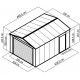 Garagem metálica antracite 15,14m² porta de enrolar + kit de fixação X-METAL