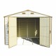 Abrigo de jardim PVC bege e castanho WoodSide 8,02m² - Duramax