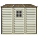Abrigo de jardim PVC bege e castanho WoodSide 8,02m² - Duramax