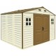 Abrigo de jardim PVC bege e castanho WoodSide 8,02m² - Duramax