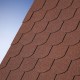 Telhas betuminosas vermelhas tipo cauda de castor – 3 m²