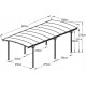 Carport em alumínio antracite 3x6,47m e policarbonato 6mm X-METAL