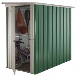 Abrigo de jardim em metal galvanizado verde 1,90m² + kit de fixação incluído - YARDMASTER