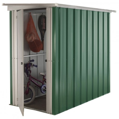 Abrigo de jardim em metal galvanizado verde 1,90m² + kit de fixação incluído - YARDMASTER