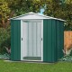 Abrigo de jardim metálico verde 4,38m² + kit de fixação incluído - YARDMASTER