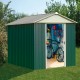 Abrigo de jardim metálico verde 4,38m² + kit de fixação incluído - YARDMASTER