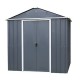 Abrigo de jardim metálico antracite 4,38m² + kit de fixação incluído - YARDMASTER