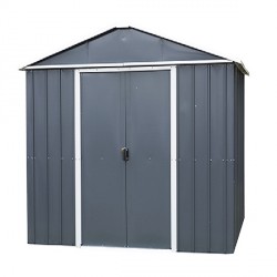 Abrigo de jardim metálico antracite 4,38m² + kit de fixação incluído - YARDMASTER