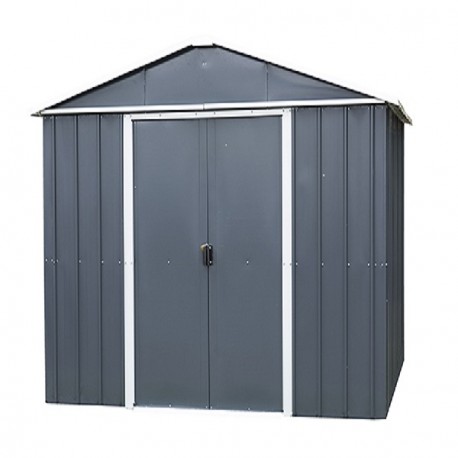 Abrigo de jardim metálico antracite 4,38m² + kit de fixação incluído - YARDMASTER