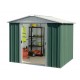 Abrigo de jardim metálico verde 5,25m² + kit de fixação incluído - YARDMASTER