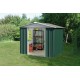 Abrigo de jardim metálico verde 5,25m² + kit de fixação incluído - YARDMASTER