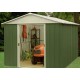 Abrigo de jardim metálico verde 7,18m² + kit de fixação incluído - YARDMASTER