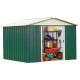 Abrigo de jardim metálico verde 8,48m² + kit de fixação incluído - YARDMASTER