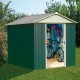 Abrigo de jardim metálico verde 12m² + kit de fixação incluído - YARDMASTER