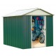 Abrigo de jardim metálico verde 12m² + kit de fixação incluído - YARDMASTER