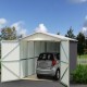 Garagem metálica antracite 19,07m² + kit de fixação incluído - YARDMASTER