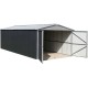 Garagem metálica antracite 22,63m² + kit de fixação incluído - YARDMASTER