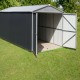 Garagem metálica antracite 22,63m² + kit de fixação incluído - YARDMASTER