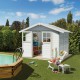Abrigo de jardim em PVC DECO 4,9m², branco e cinza-verde Grosfillex