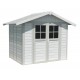 Abrigo de jardim em PVC DECO 4,9m², branco e cinza-verde Grosfillex