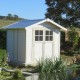 Abrigo de jardim em PVC DECO 4,9m², branco e cinza-verde Grosfillex