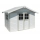 Abrigo de jardim em PVC 7,5m² DECO cinza-verde e branco Grosfillex