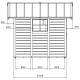 Abrigo de jardim em PVC 7,5m² DECO vermelho e branco Grosfillex