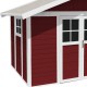 Abrigo de jardim em PVC 7,5m² DECO vermelho e branco Grosfillex