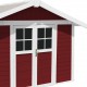 Abrigo de jardim em PVC 7,5m² DECO vermelho e branco Grosfillex