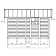 Abrigo de jardim em PVC 11,2m² DECO cinzento escuro e branco Grosfillex 