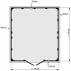 Abrigo de jardim em PVC 11,2m² DECO vermelho e branco Grosfillex 