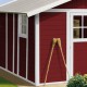 Abrigo de jardim em PVC 11,2m² DECO vermelho e branco Grosfillex 