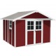Abrigo de jardim em PVC 11,2m² DECO vermelho e branco Grosfillex 