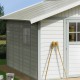 Abrigo de jardim em PVC 11,2m² DECO branco e cinza-verde Grosfillex 