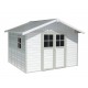 Abrigo de jardim em PVC 11,2m² DECO branco e cinza-verde Grosfillex 