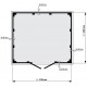 Abrigo de jardim em PVC 7,5m² DECO Sherwood Grosfillex 