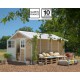 Abrigo de jardim em PVC 11,2m² DECO Sherwood Grosfillex 