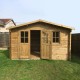 Abrigo de jardim 12m² PLUS em madeira 40mm tratada com tingimento castanho Gardy Shelter